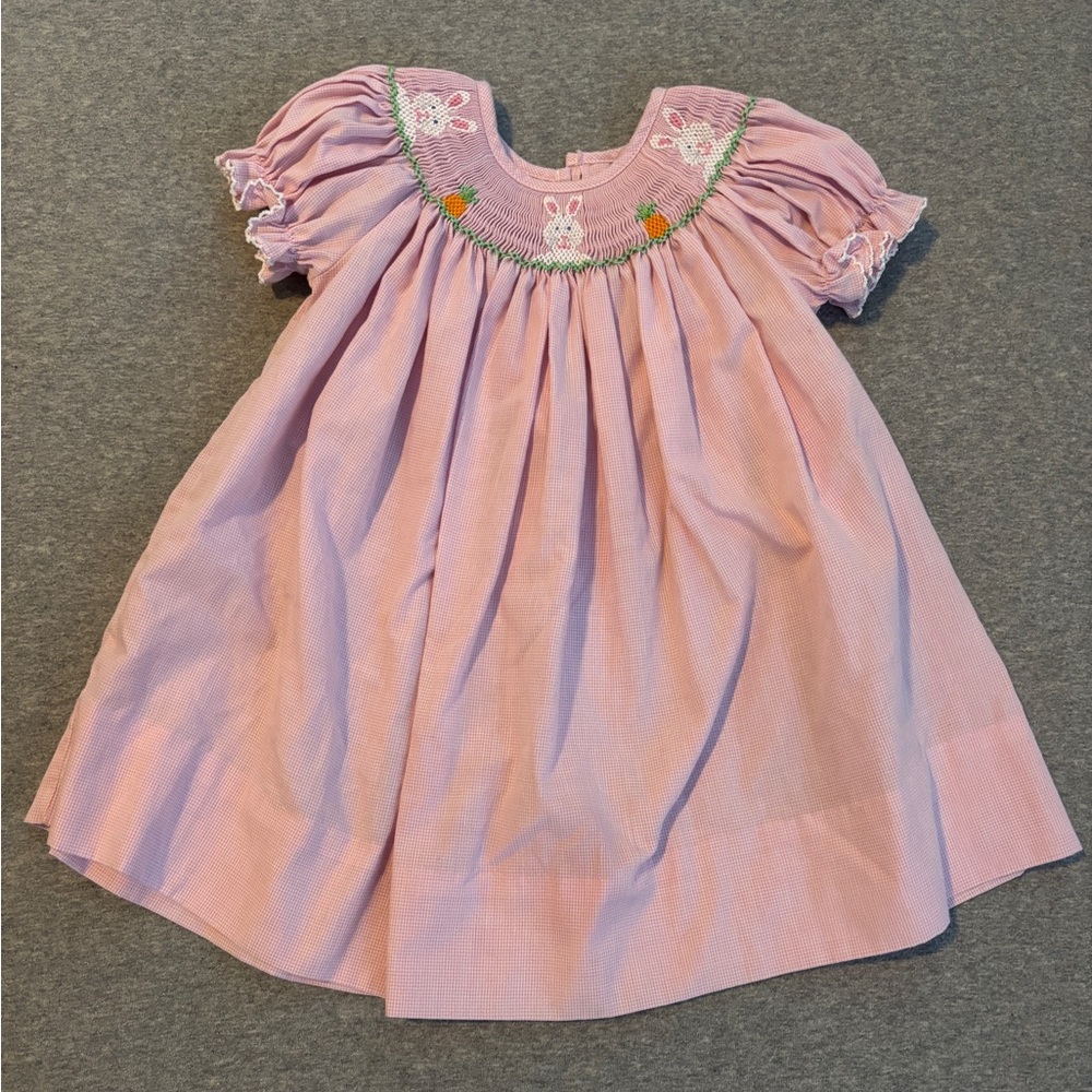 Pink Smocked Easter Dress 12m